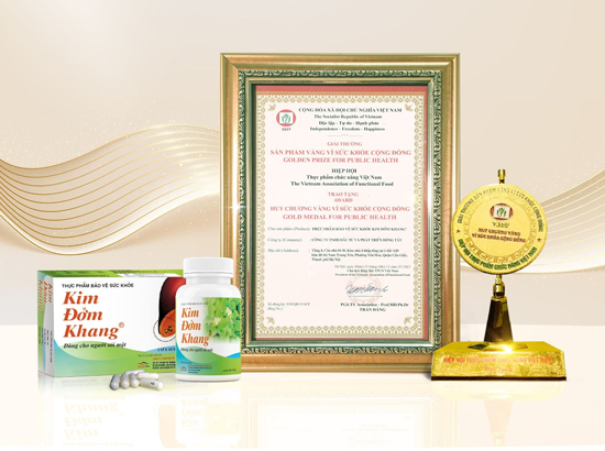 TPCN Kim Đởm Khang vinh dự nhận giải thưởng “Sản phẩm vàng vì sức khỏe cộng đồng năm 2021”